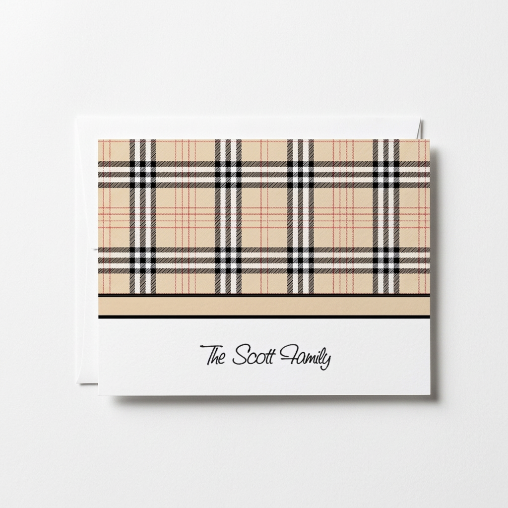Folded Card 2865 Classic Plaid