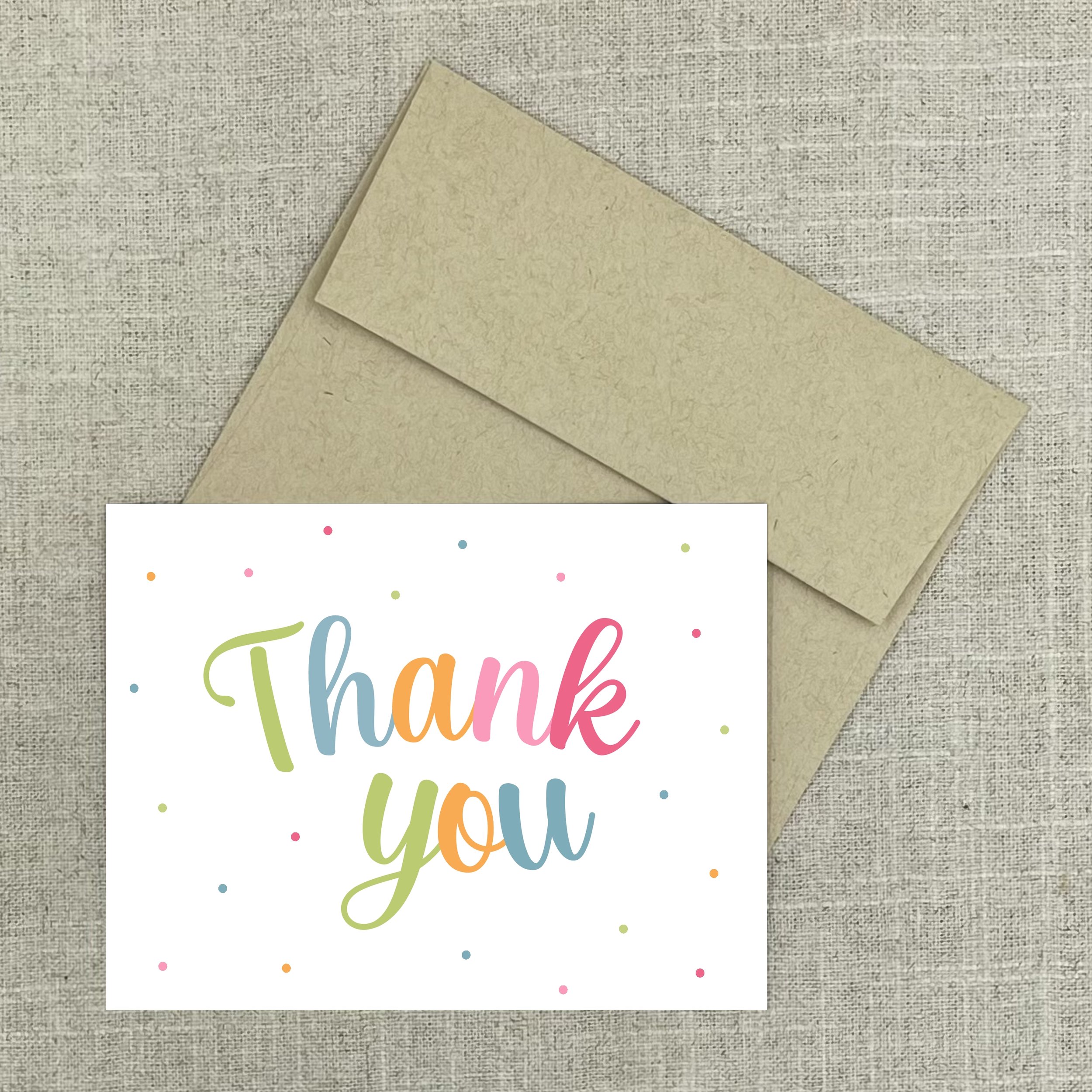 Greeting Card 7950 Colorful Thank You