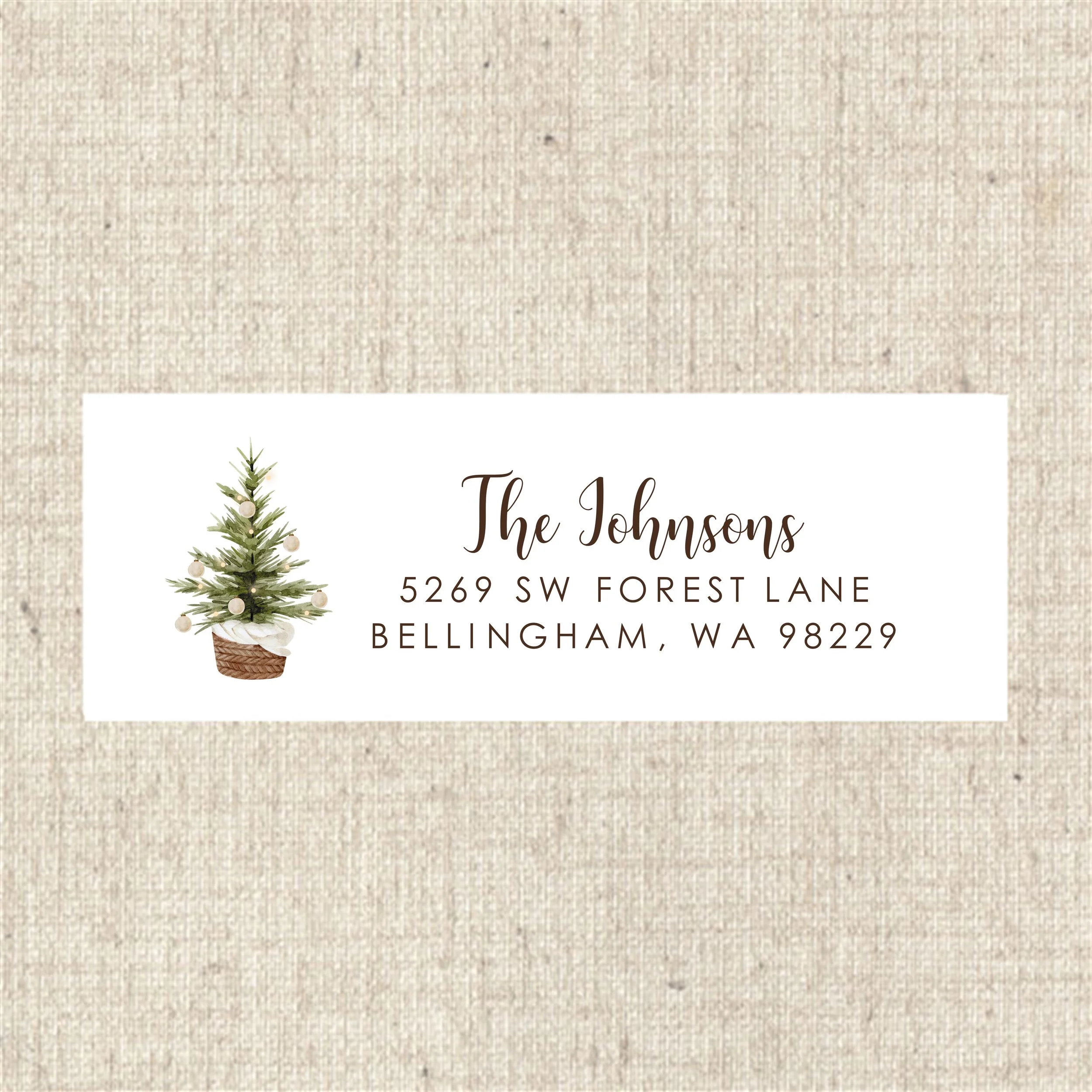 Label 5238 Watercolor Tree
