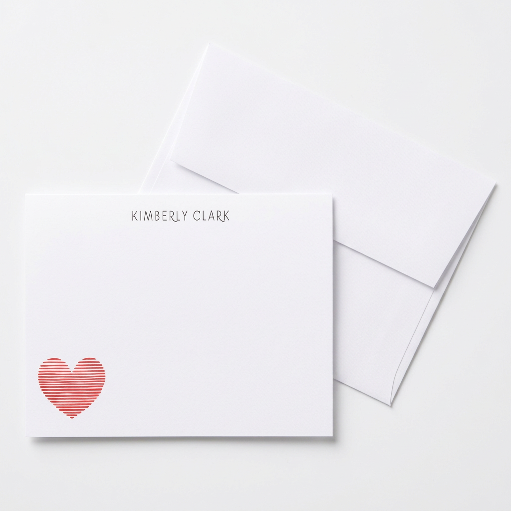 Flat Panel 1119 Lined Heart