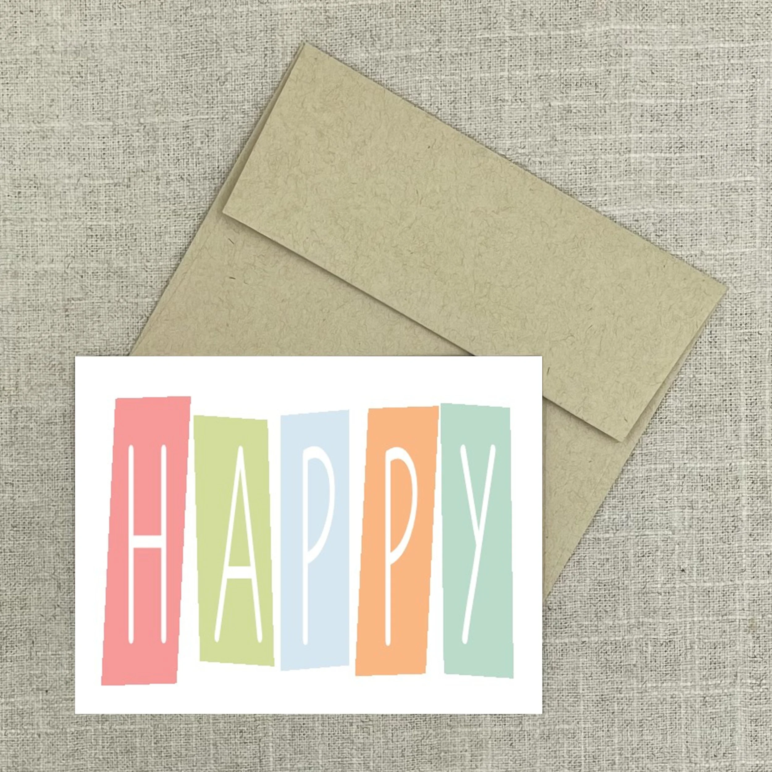 Greeting Card 2916 Happy Birthday Blocks