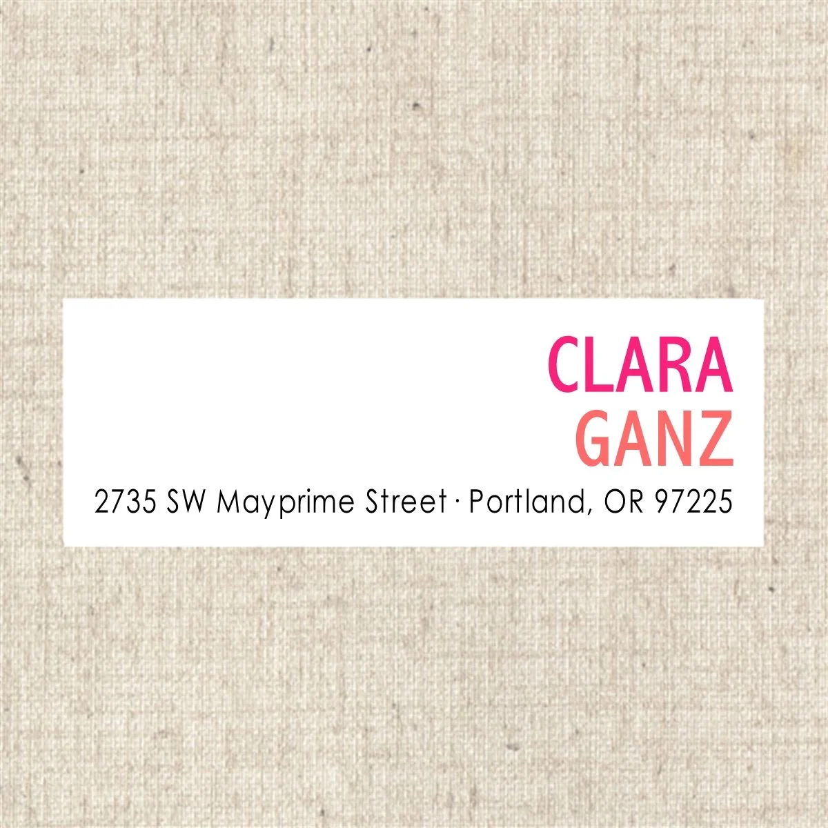 Label 5120 Orange Pink