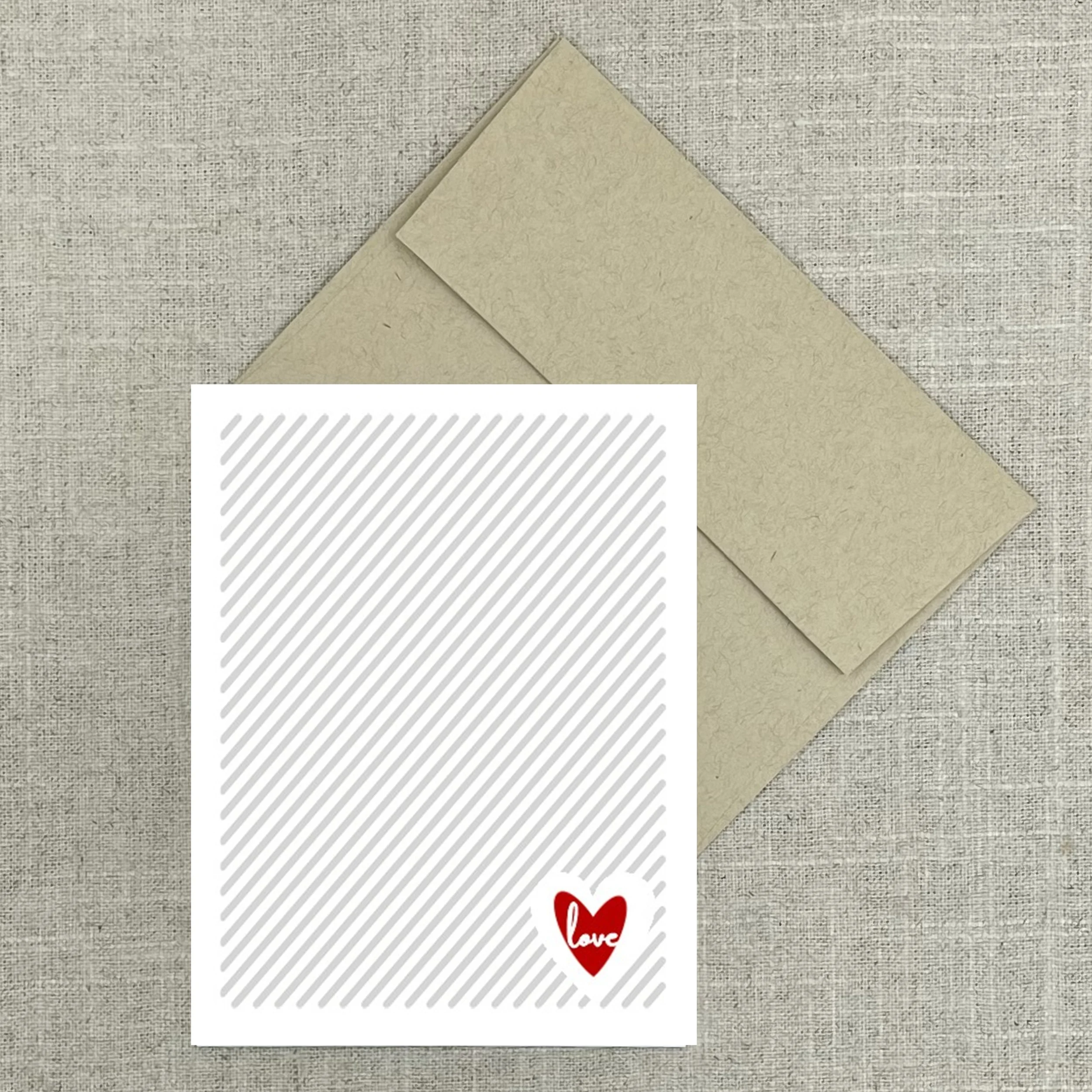 Greeting Card 2611 Striped Love