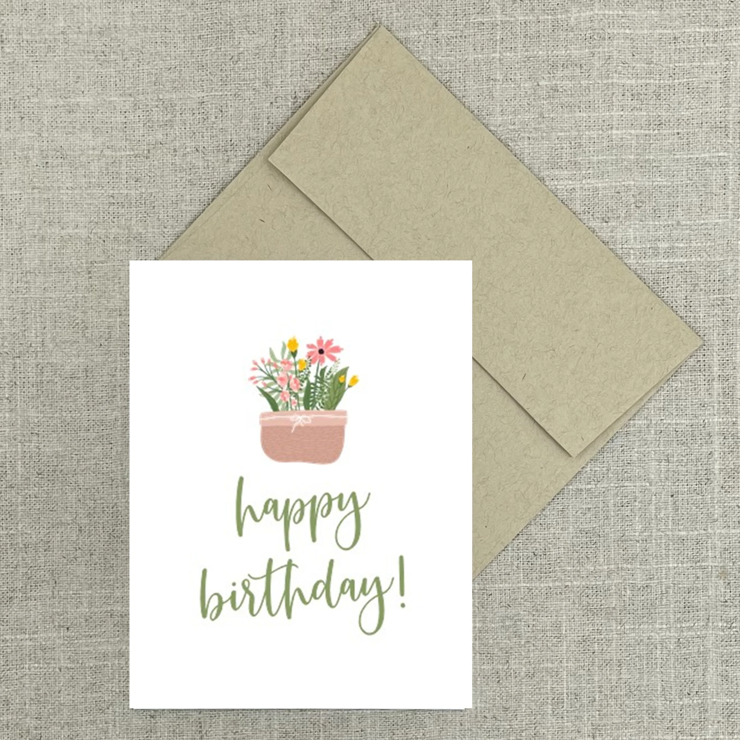 Greeting Card 7841 Basket Happy Birthday