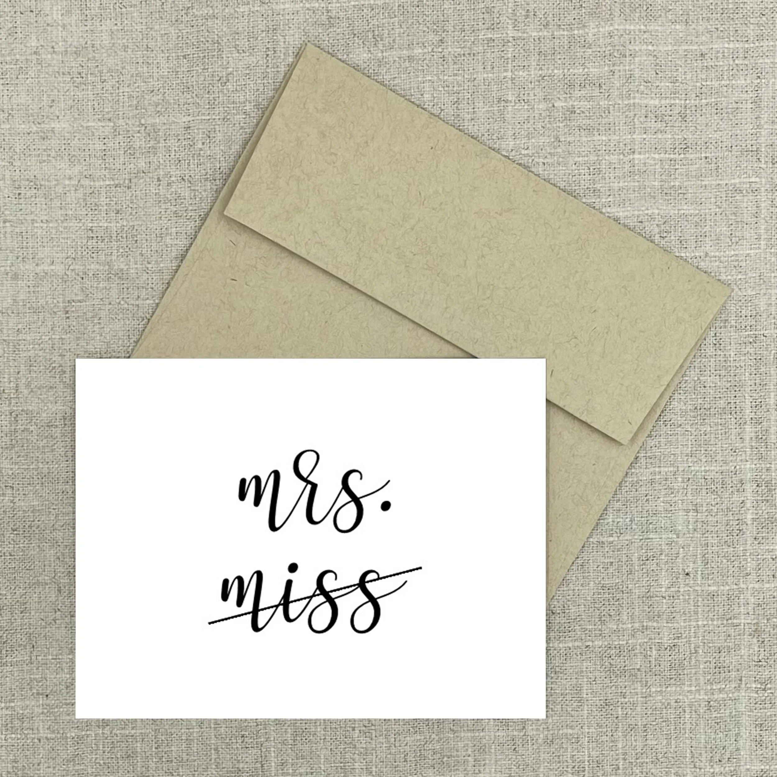 Greeting Card 7800 Miss to Mrs.