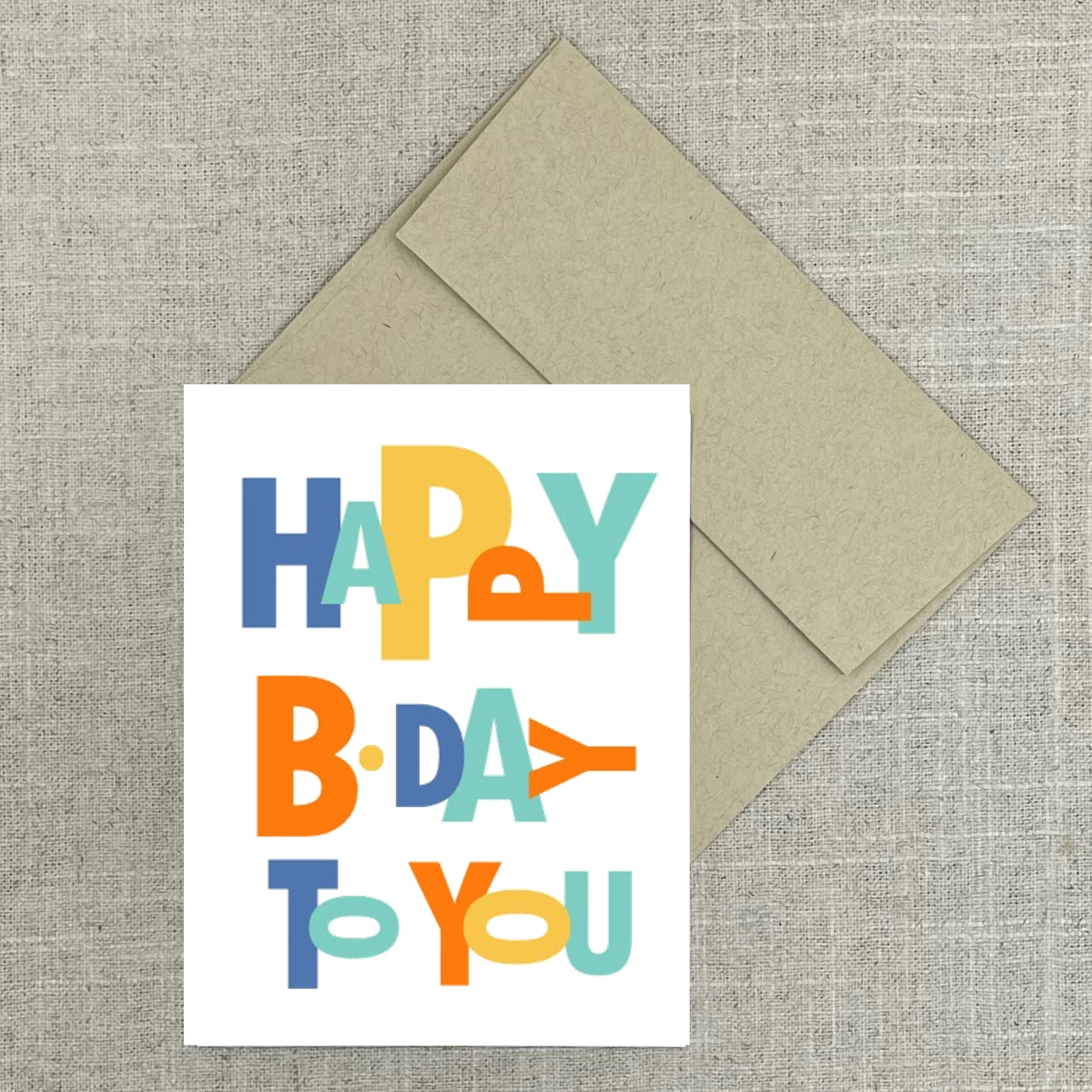 Greeting Card 2232 Bold Block Happy Birthday