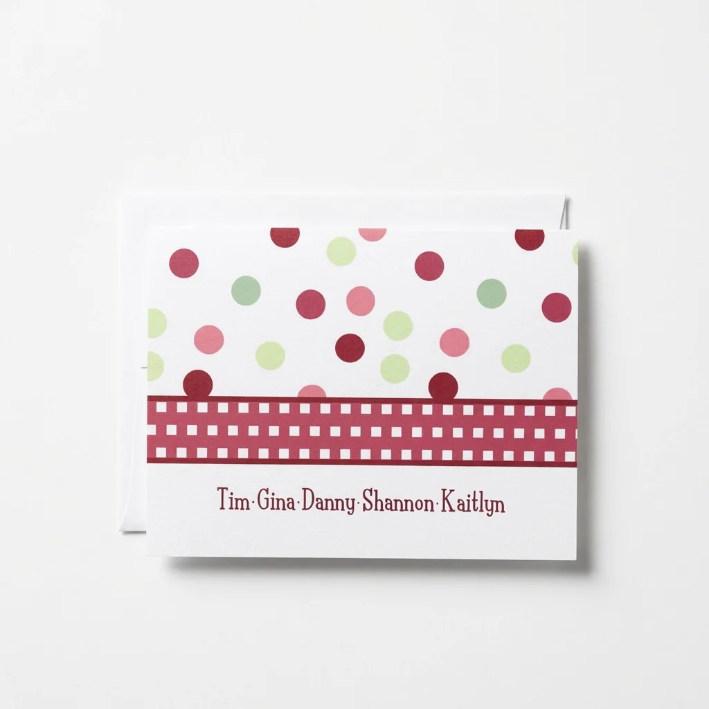 Folded Card 2588 Holiday Dots