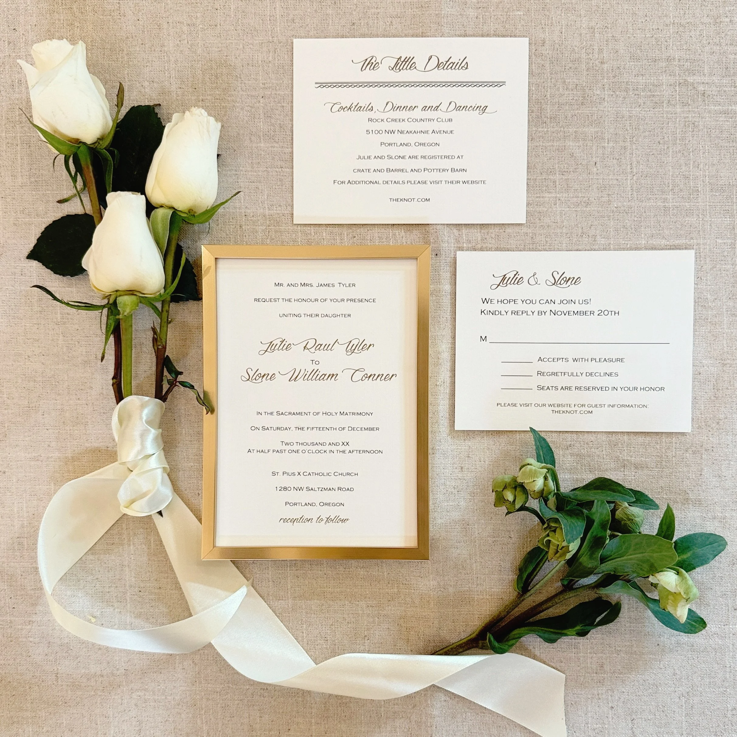 RSVP cards are a wedding essential, helping you organize your big day. 
We’ll design an RSVP that fits your needs, making the planning process smoother so you can enjoy every step!