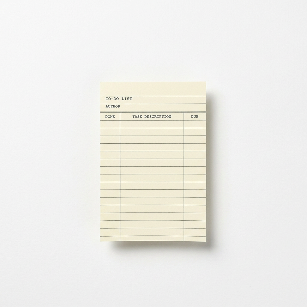 Note Pad 3516 Library Card Note Pad