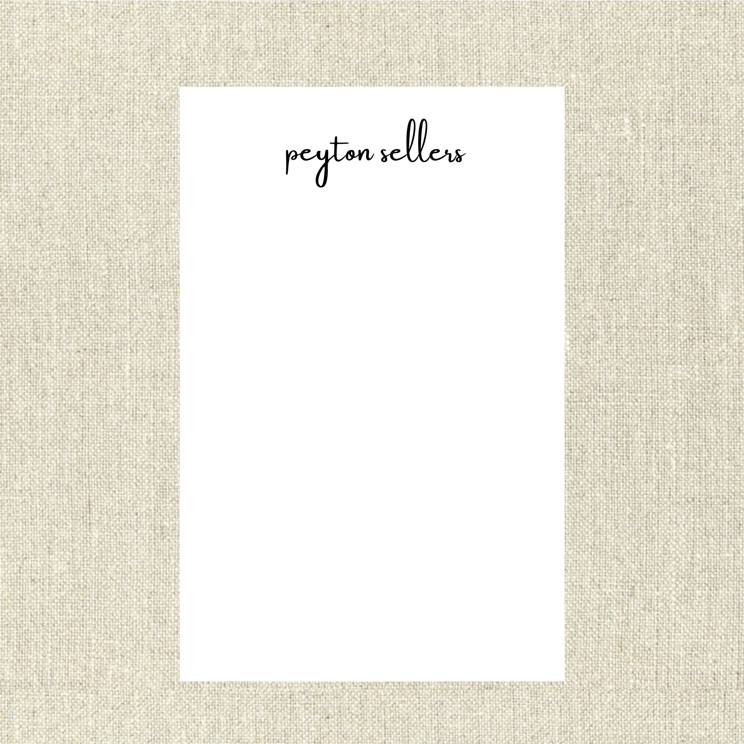Note Pad 3500 Peyton Script Font