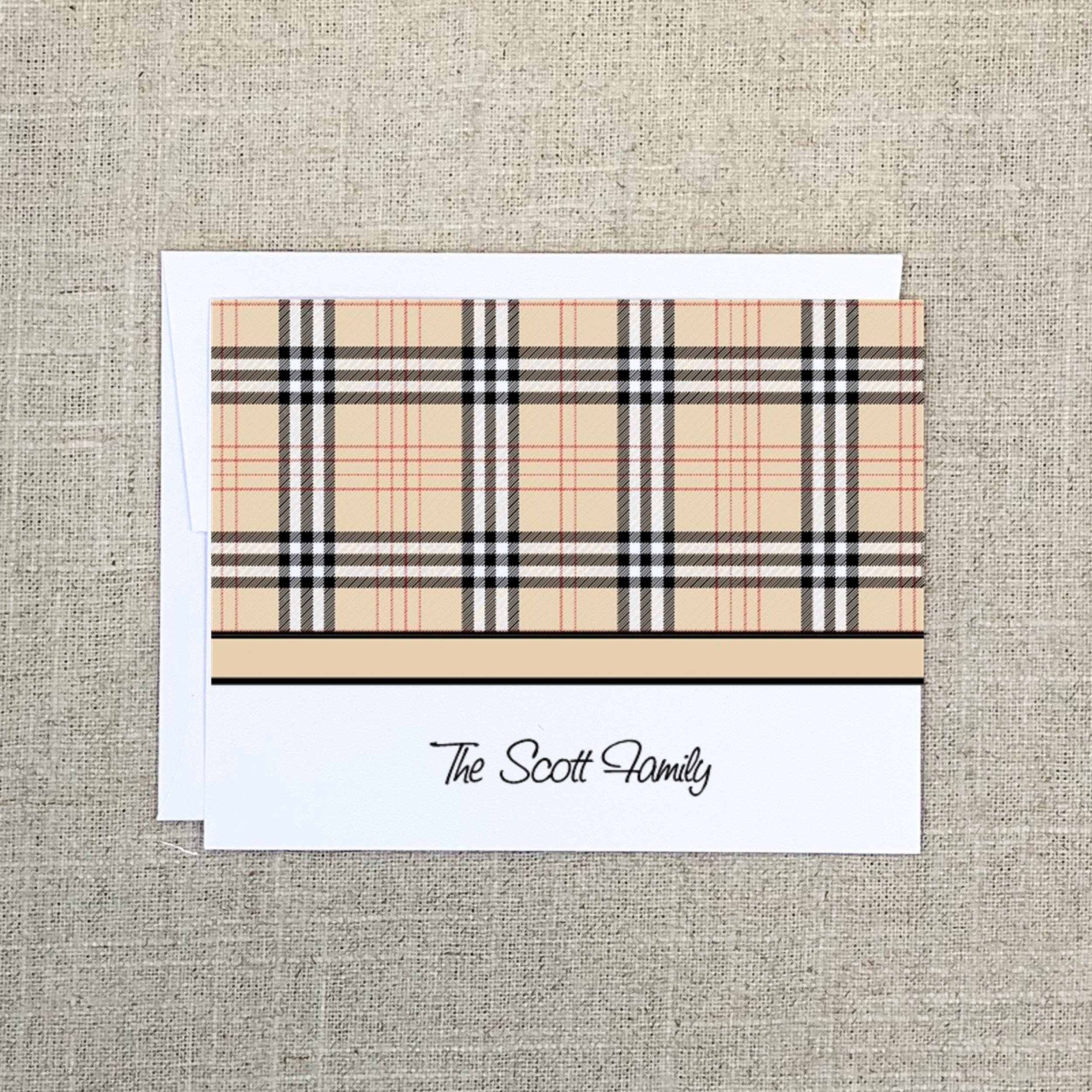 Folded Card 2865 Classic Plaid