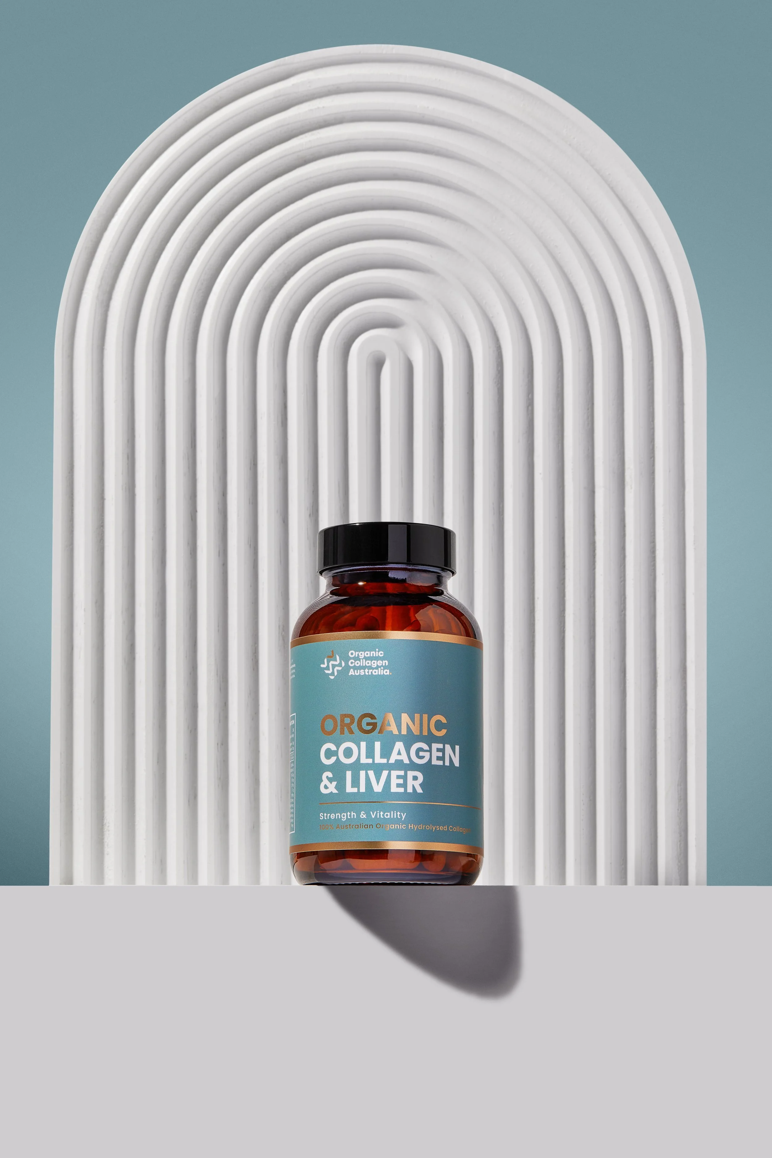 Creative Product Photography for Organic Collagen Australia by April Gillies Photography Studio