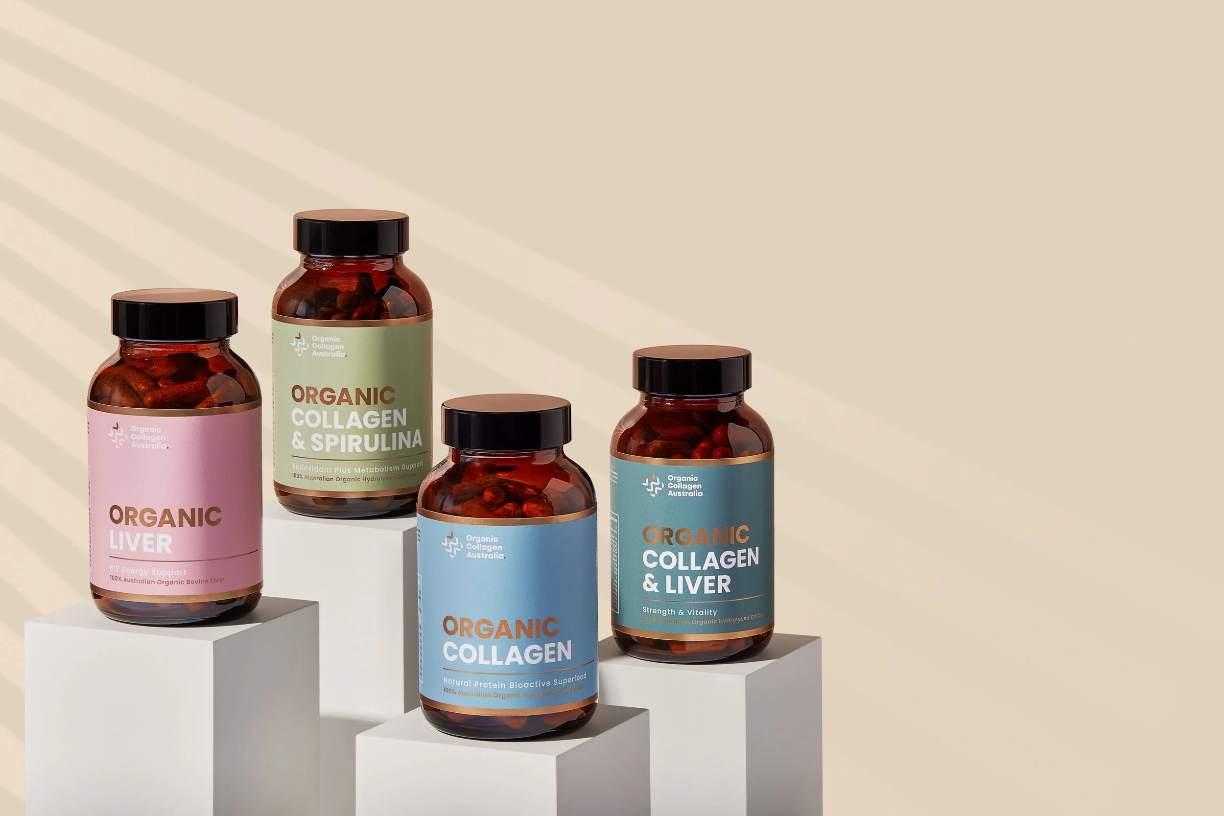 Creative Product Photography for Organic Collagen Australia by April Gillies Photography Studio