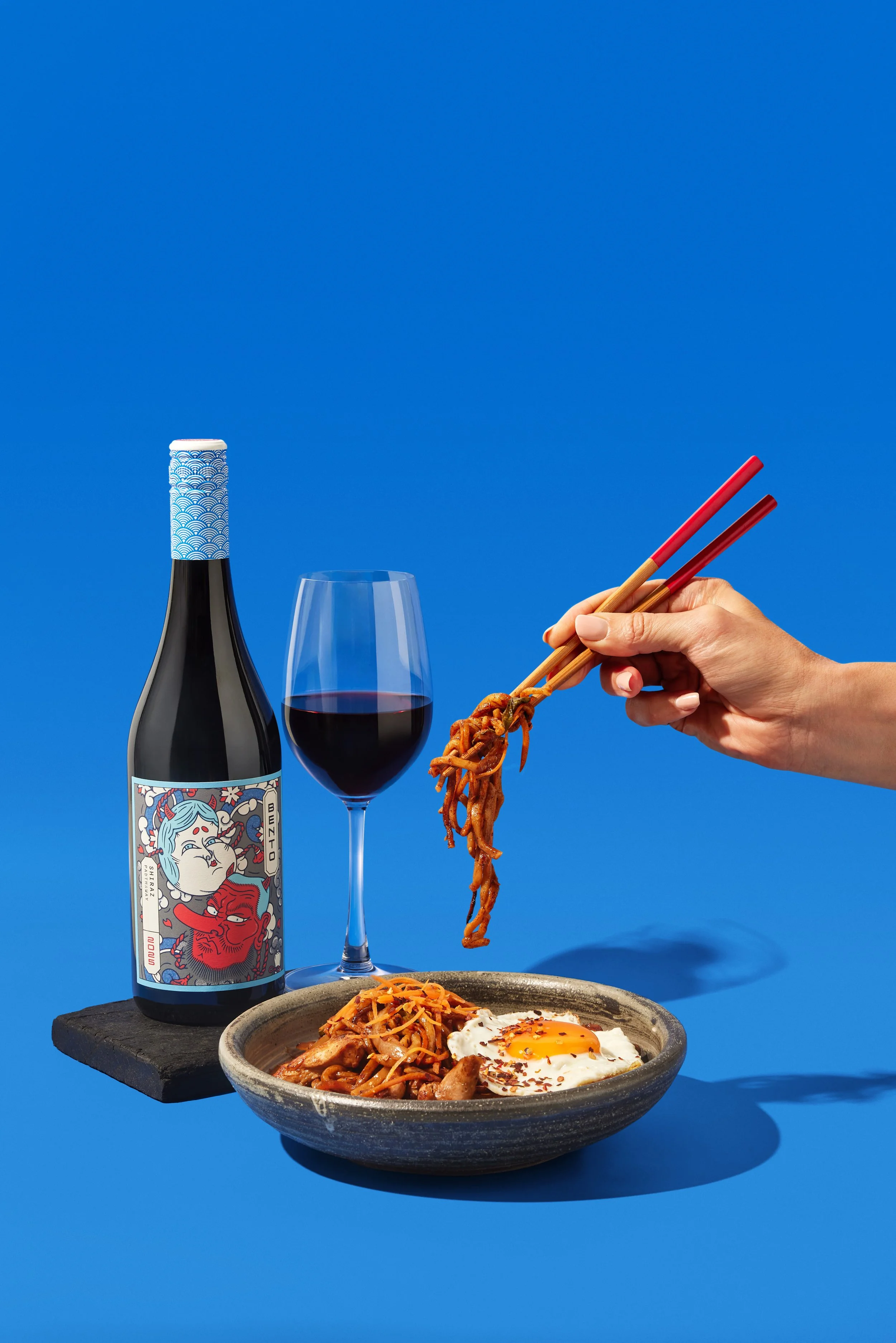 Creative Product Photography for Bento wine by April Gillies Photography studio