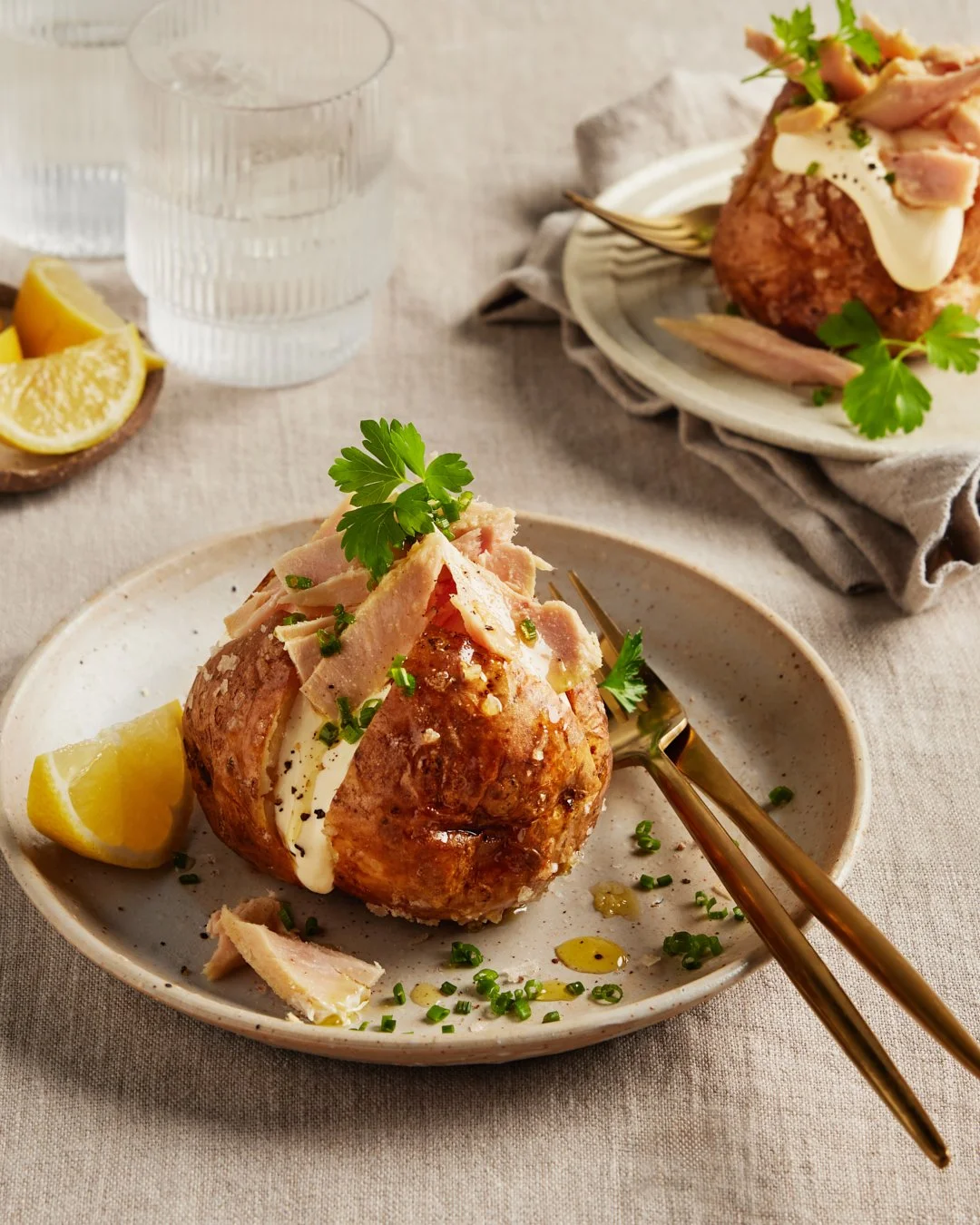 Styled Food Photography for Walkers Tuna by April Gillies Photography studio