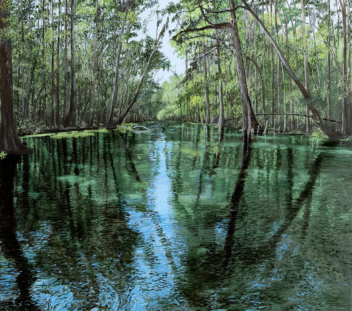    To Be Present, Ichetucknee River, FL    Oil on Panel / 21 x 24 inches  