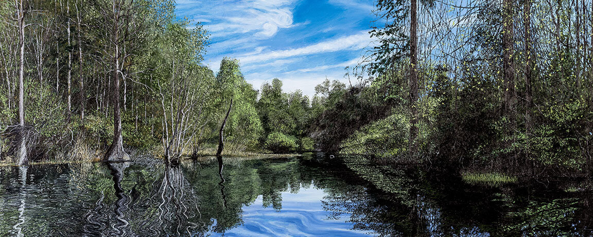    Deeply Connected   Oil on Panel / 17 x 43 inches  