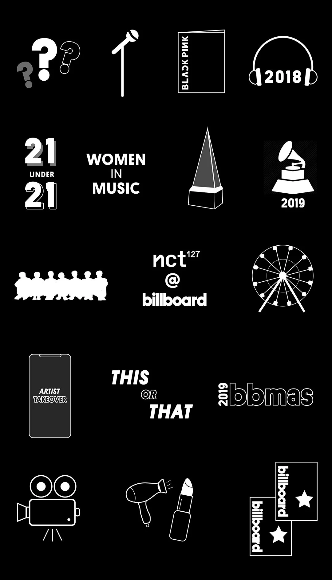 Billboard Instagram story logos 