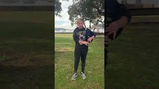 Tarquin Jensen performs a bagpipe medley