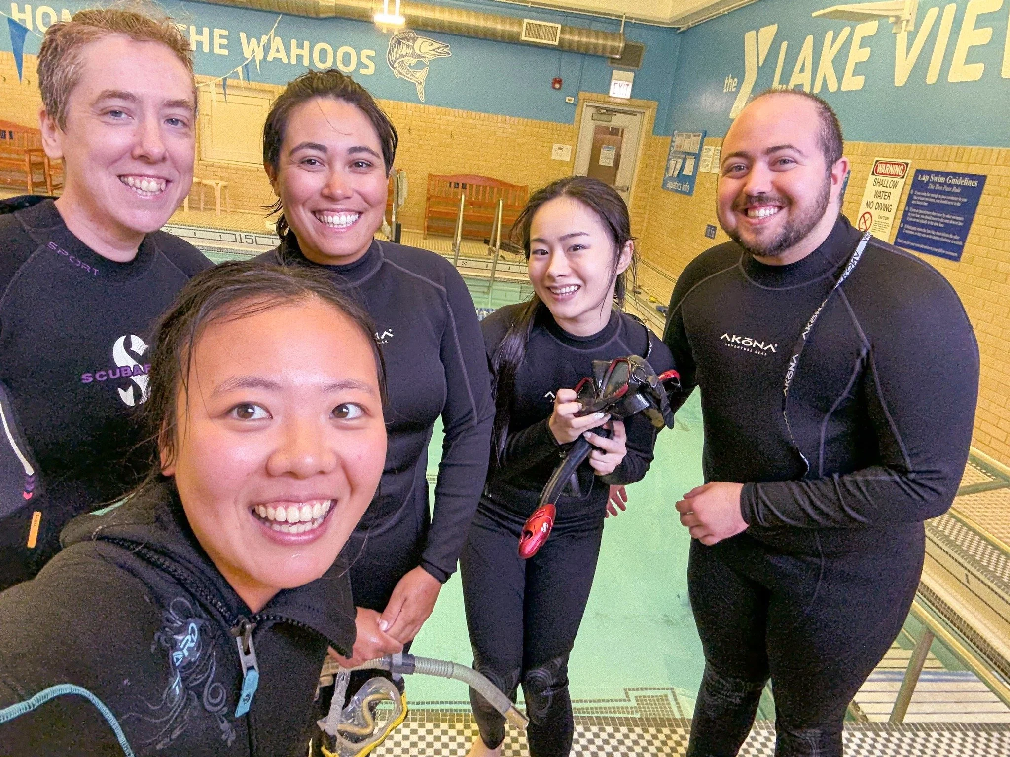 CUES instructor Hodg is back in the water in Chicago, teaching our first OW class at the @lakeview_ymca with Leadership Candidate Emily, and we are stoked about it! CUES classes are personal: they're safe spaces for divers to learn to SCUBA with pati