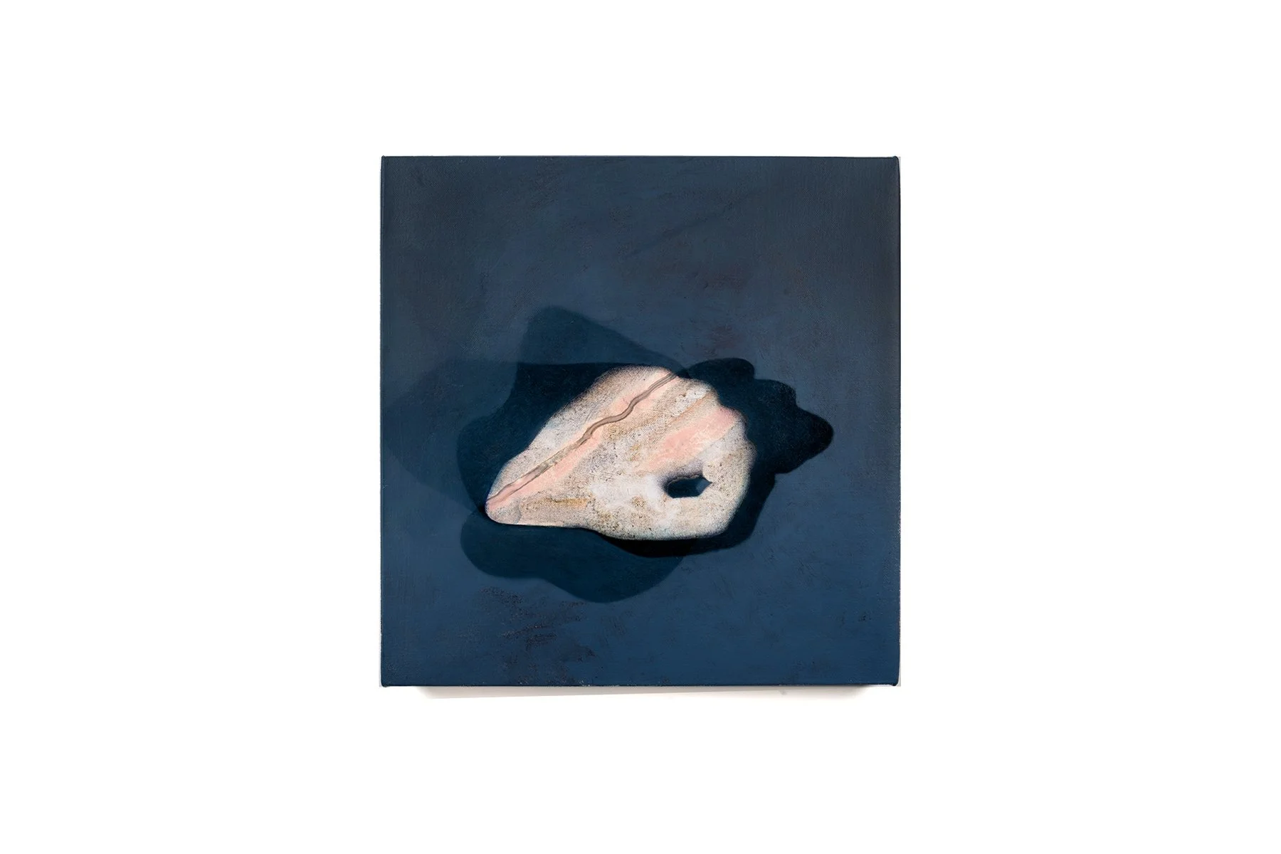 Hand Rock #3, Oil and acrylic on canvas, 12 x 12 in