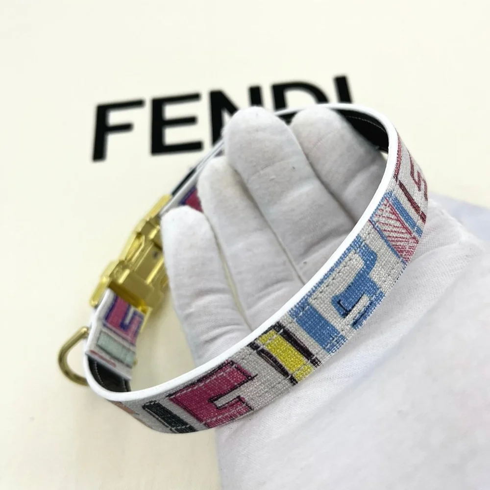 Zucca multicolored unisex belt Fendi Multicolor Zucca Coated Canvas and Leather FF Logo  main image 4