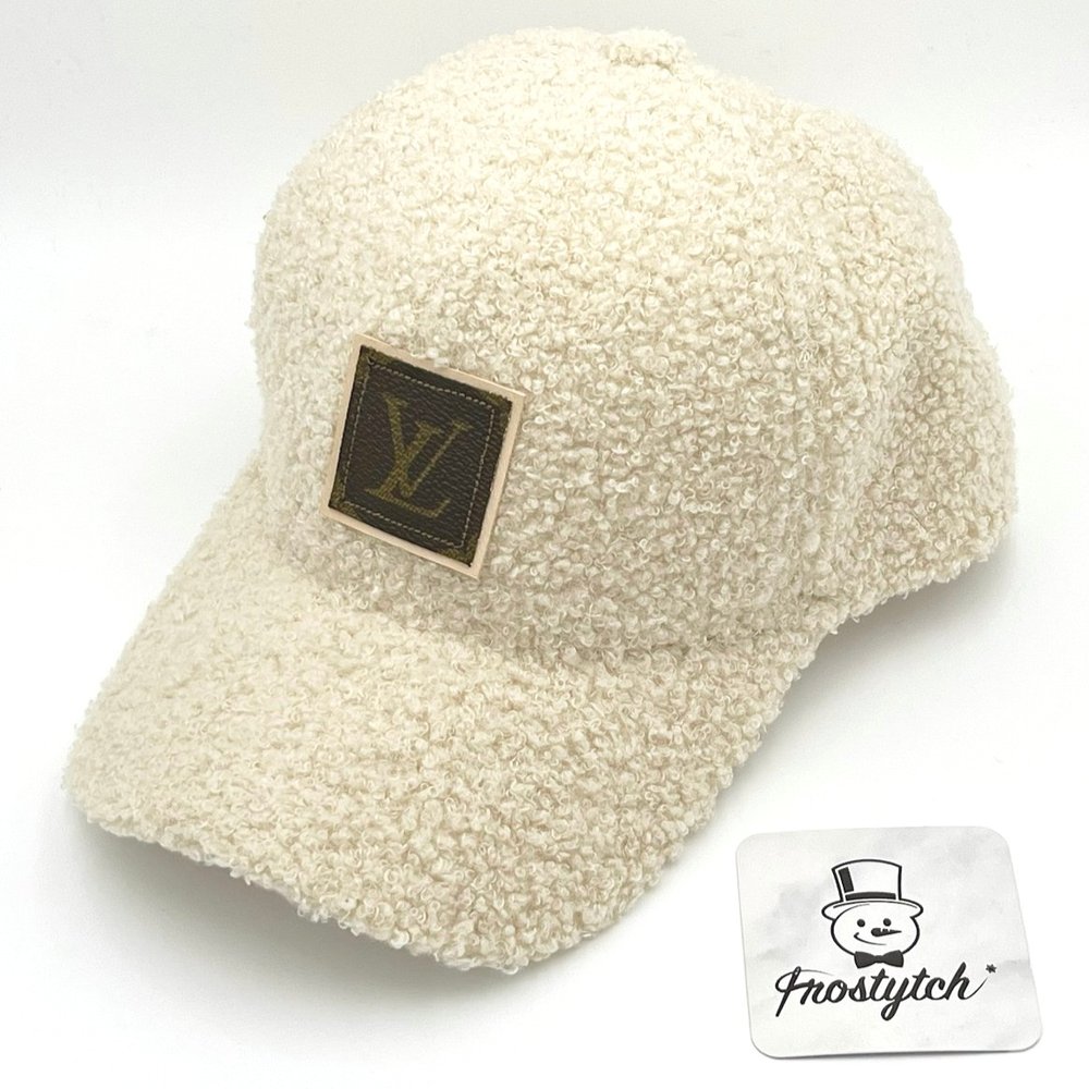 LV Cream Fuzzy Hat — Frostytch