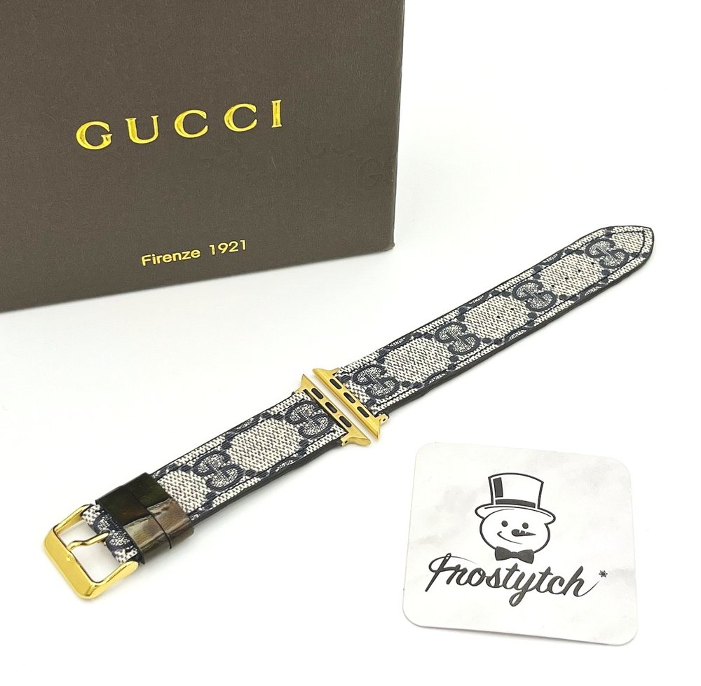 Gucci Navy Apple Watch Band — Frostytch