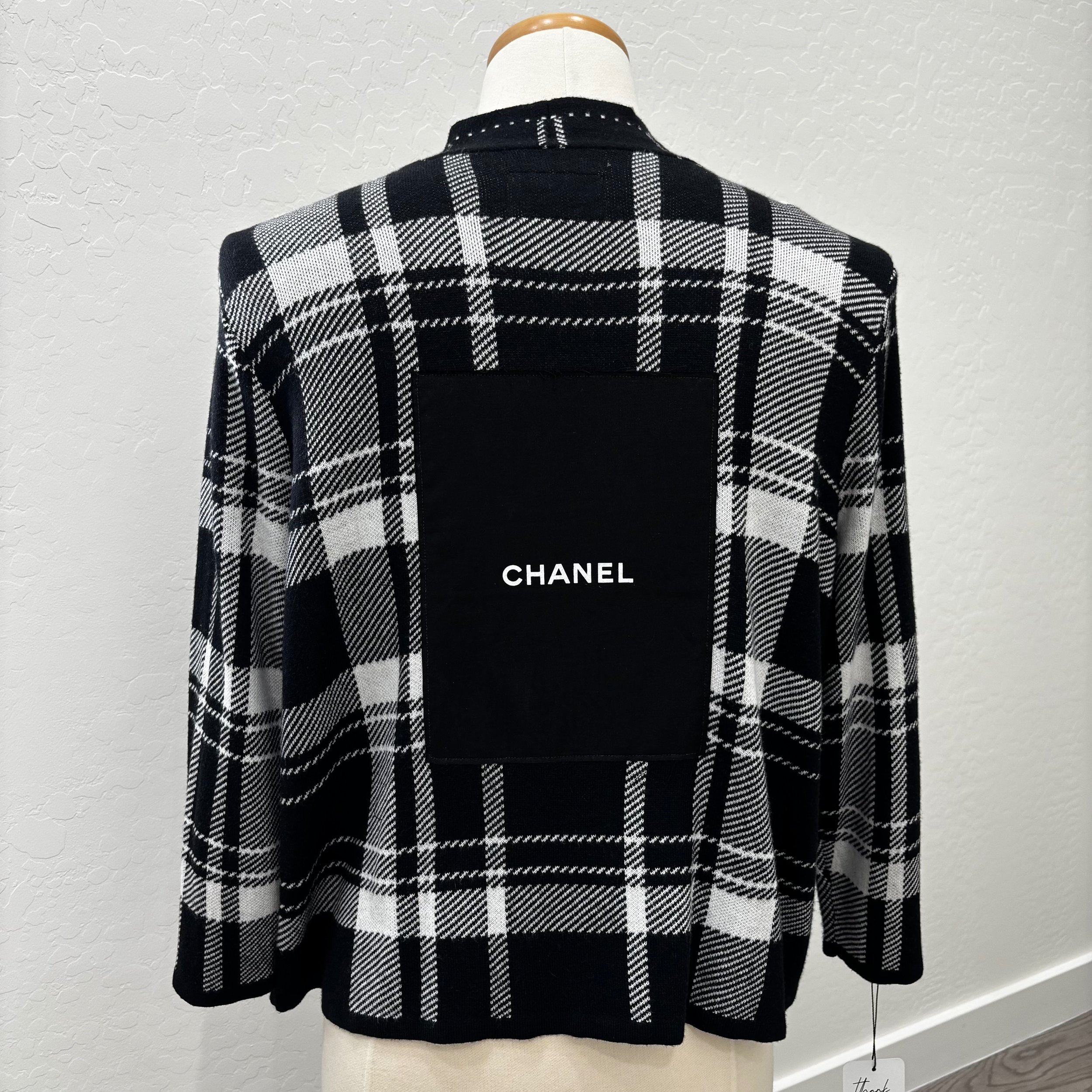 Custom Chanel Plaid Cardigan