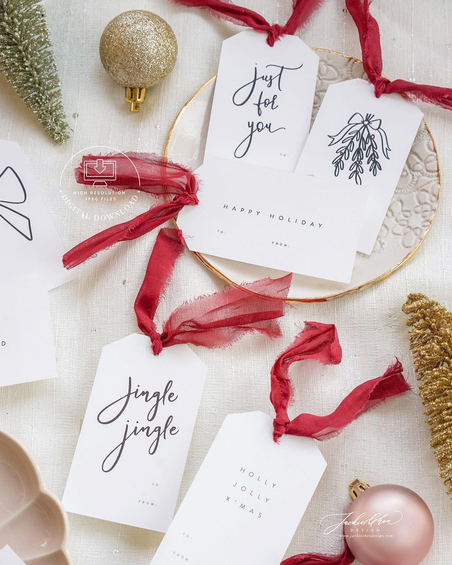 Only a few days left until Christmas, there&rsquo;s still time to personalized your gifts and make them extra special with these pretties😍
.
You can purchase and print these tags at the comfort of your own home and have them ready before Christmas ?