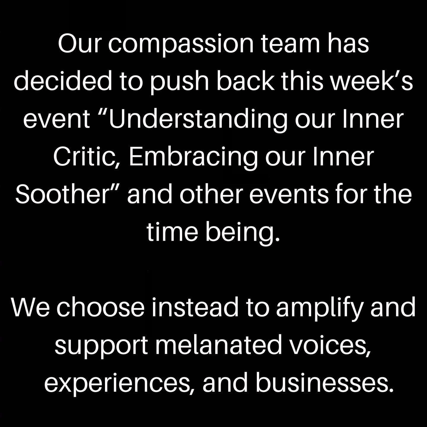 Swipe left to see a few examples of who we are listening to, learning from, and supporting. More to come! Thank you