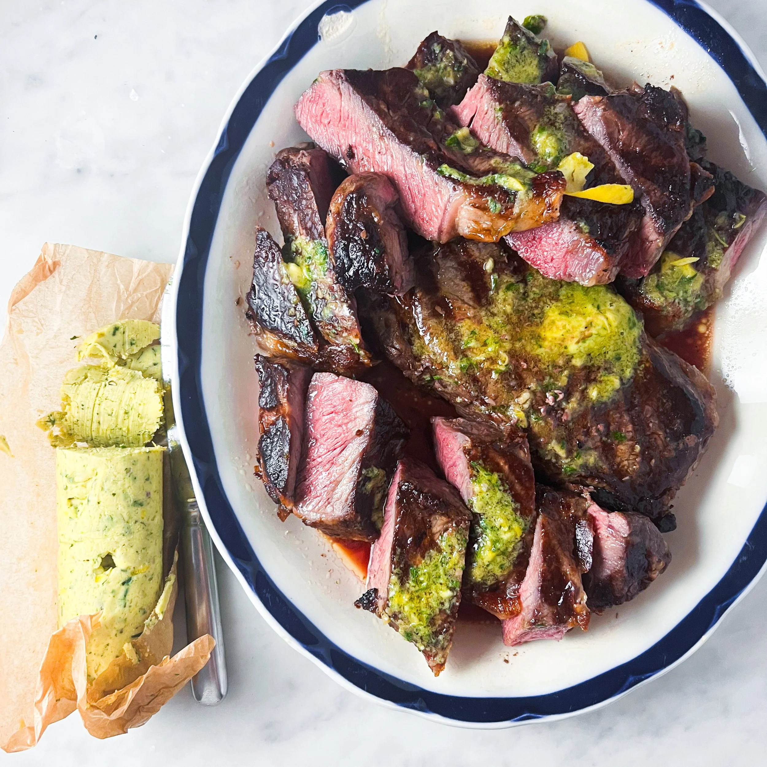 Steak and Garlic Herb Butter
