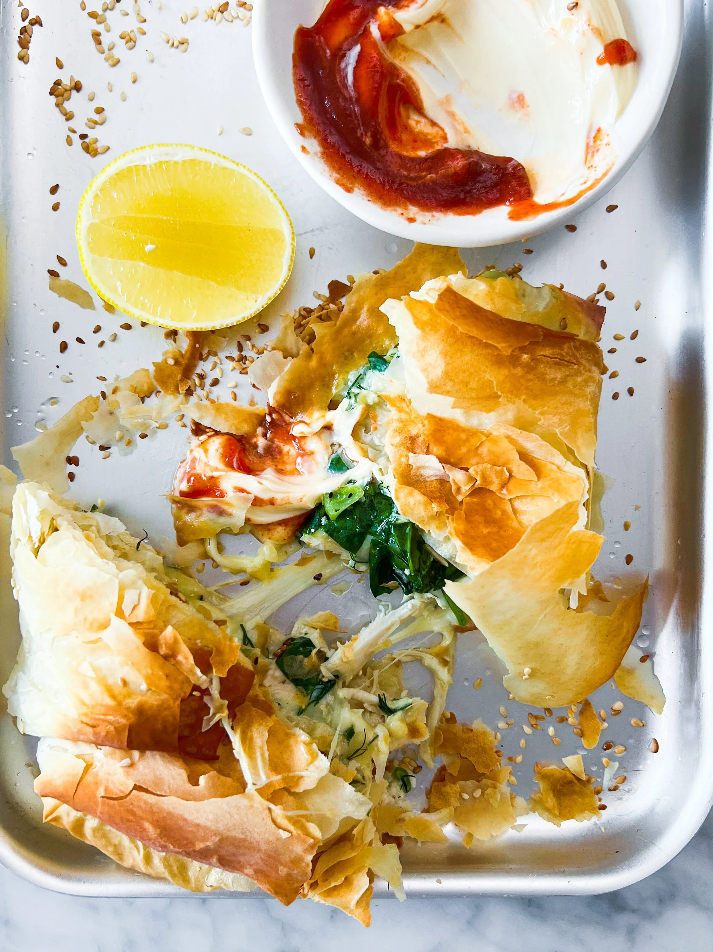Leftover Chicken &amp; Spinach Handpies