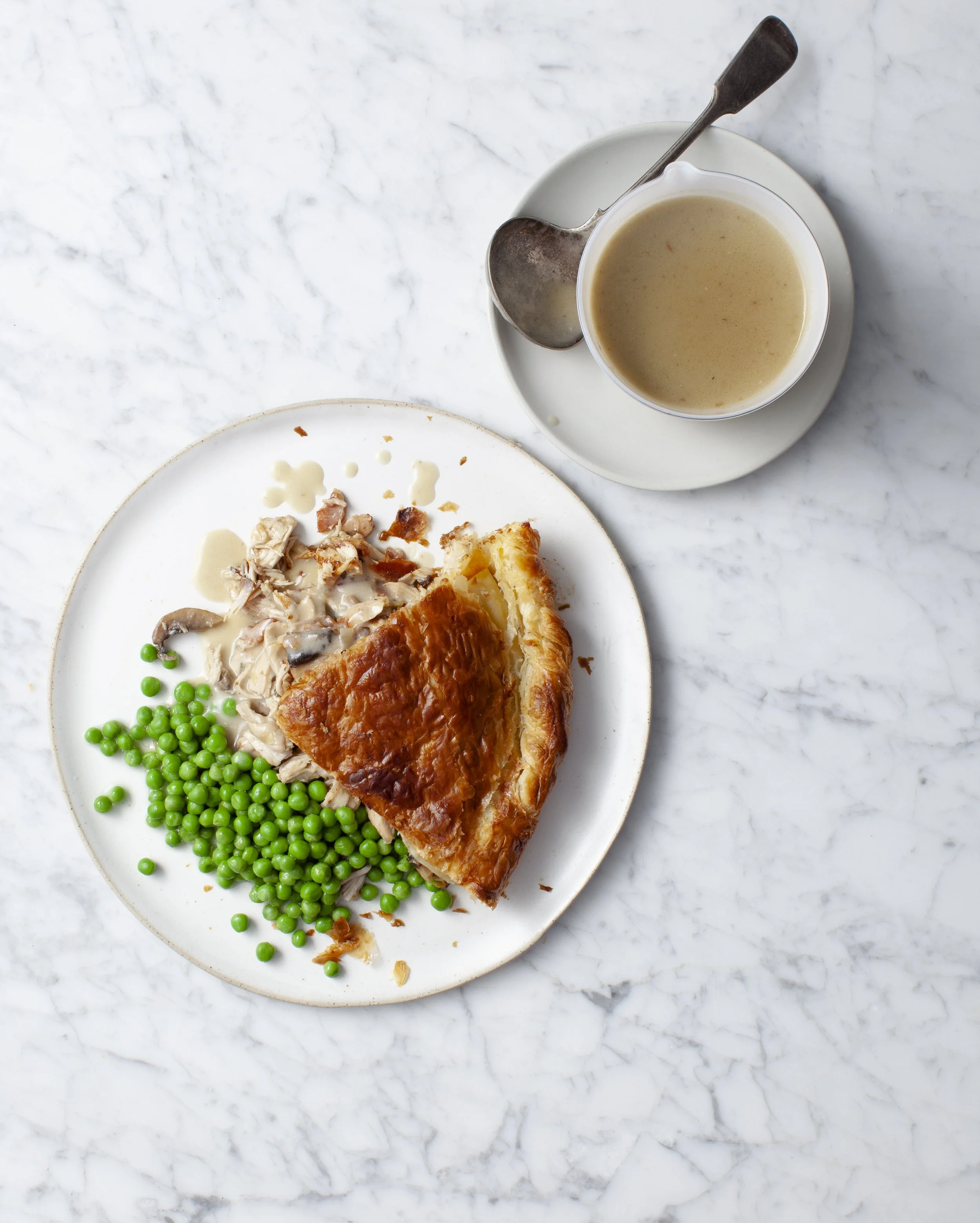 Side of Sauce With Chicken Pie