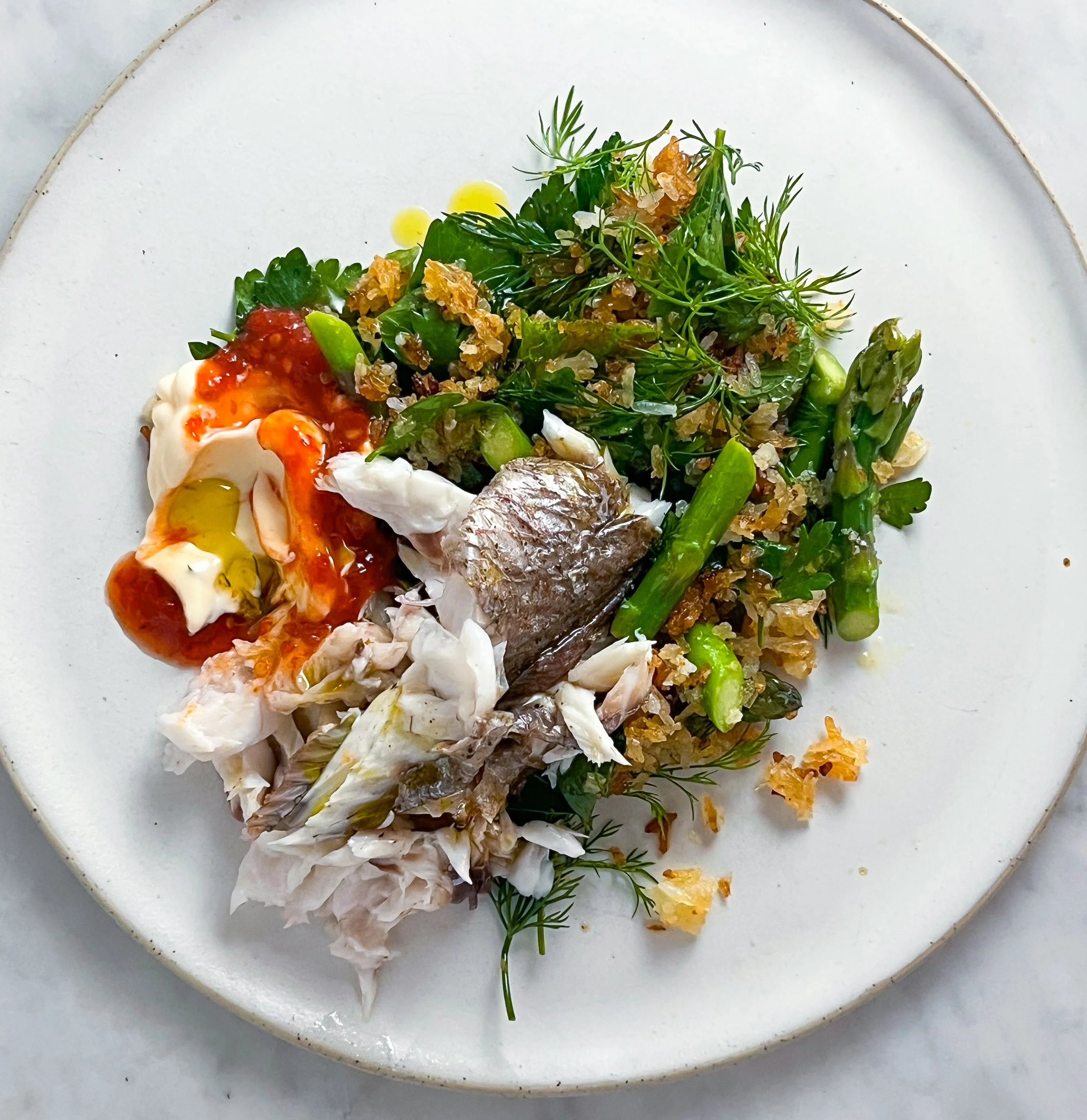 BBQ Snapper &amp; Crispy Rice Salad