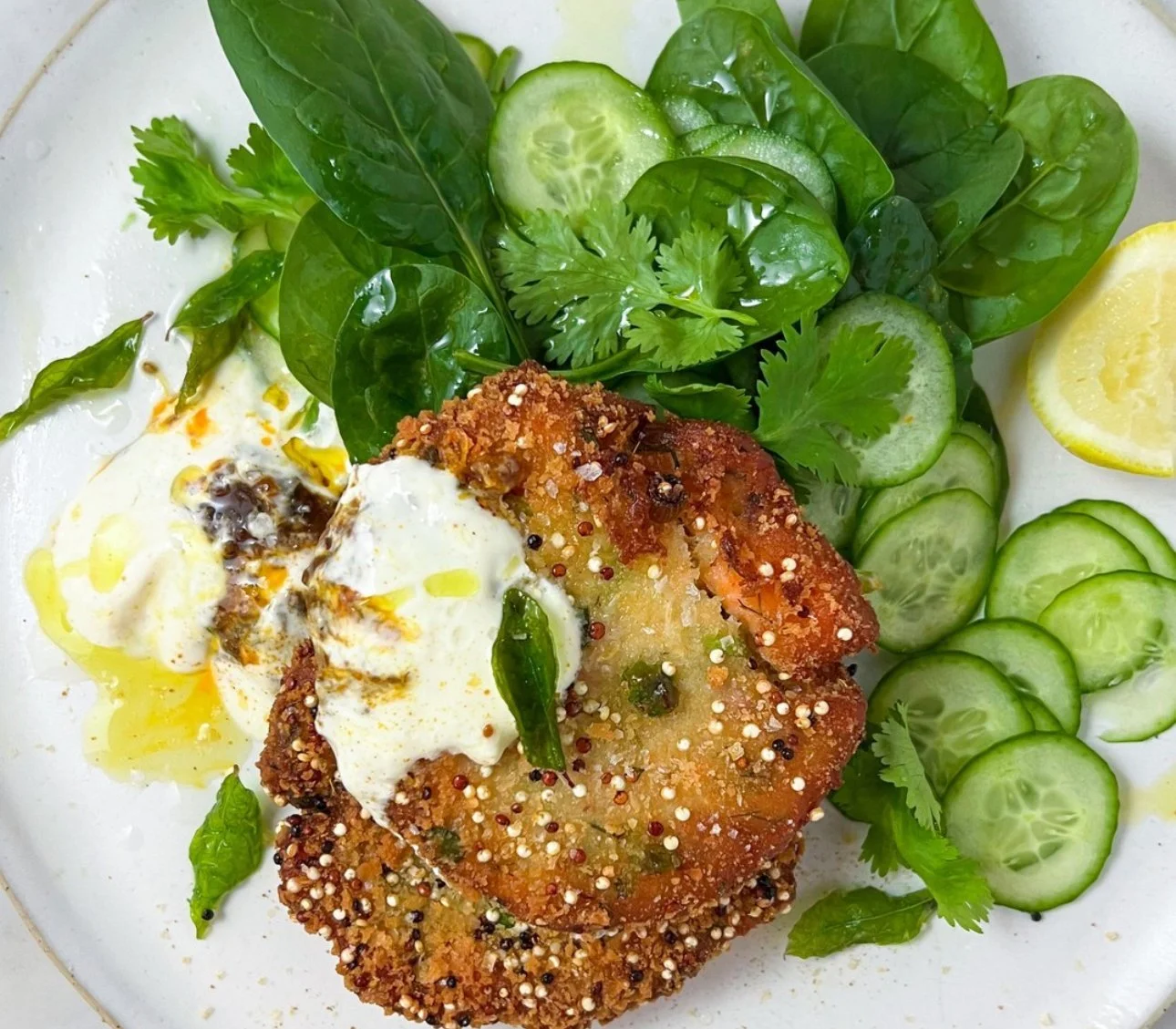 Quinoa Crusted Fish Cakes