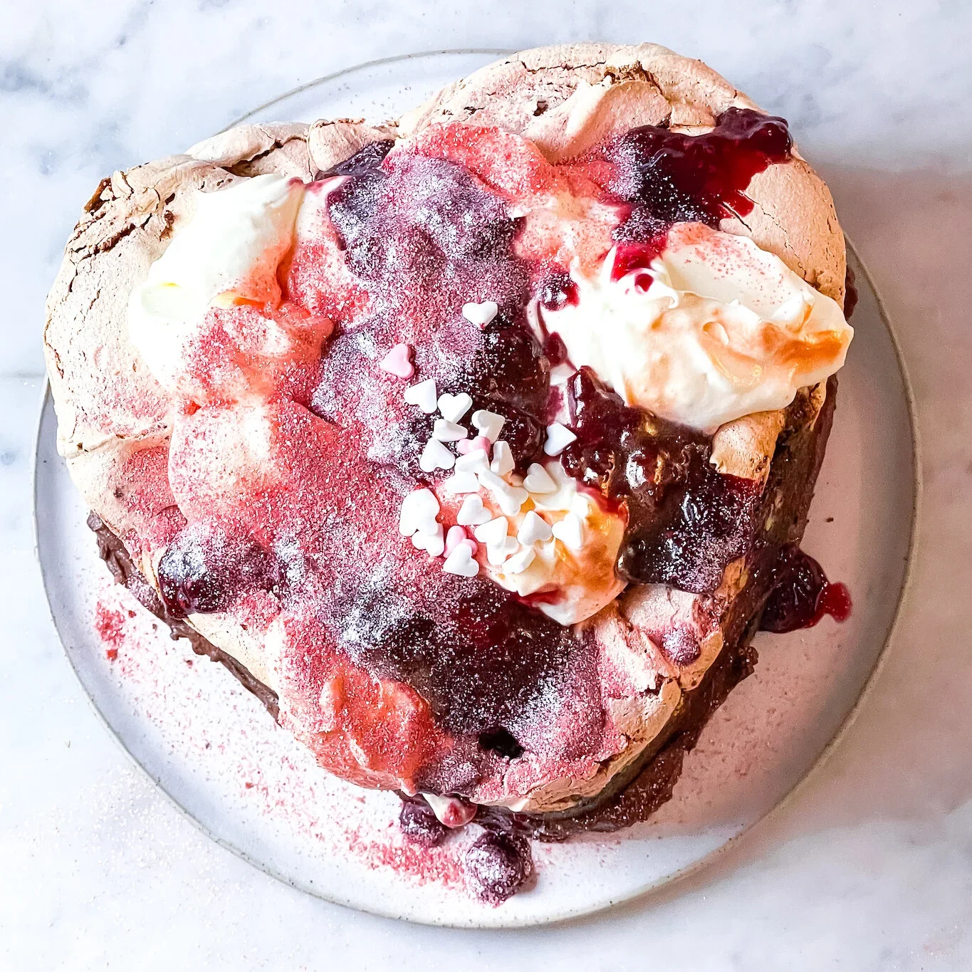 Marble Meringue Cake