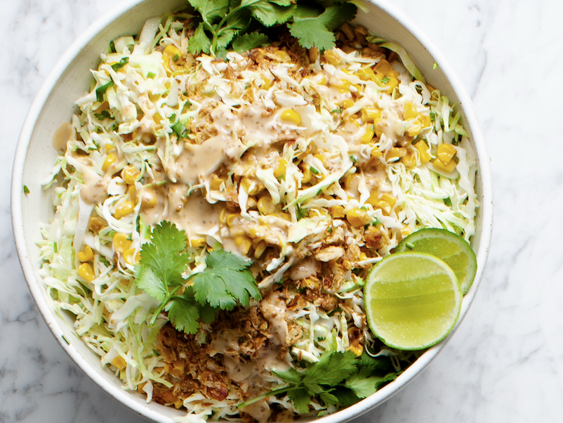 Charred Corn Slaw with Lime &amp; Kewpie