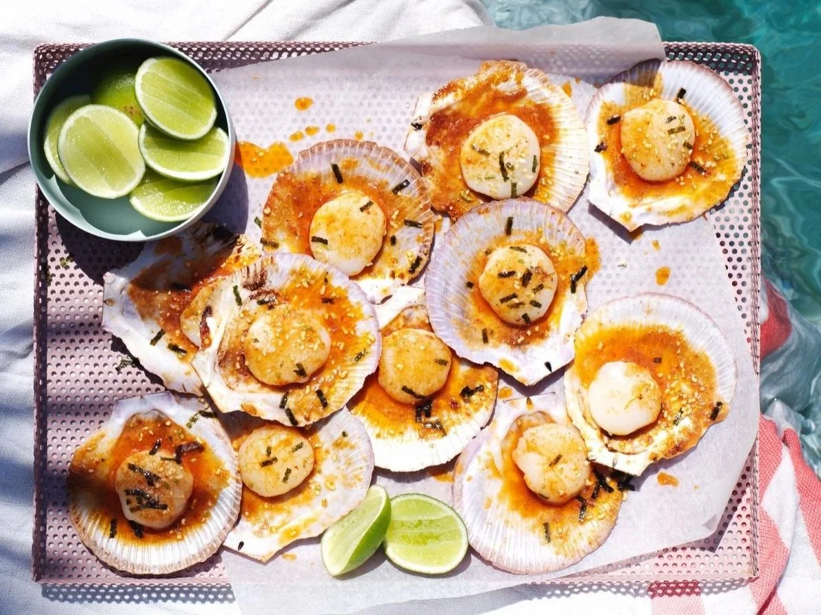 Scallops with Tom Yum Nori Butter &amp; Limes