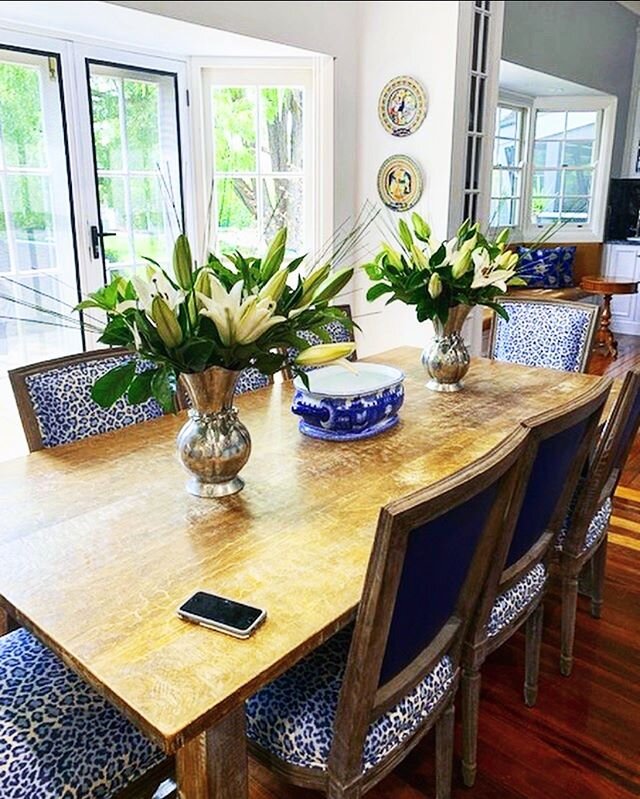 Re-upholstery ~ Breathe new life into your loved furniture like I have here. 
A fun sophisticated look for these kitchen dining chairs would have to make the start of your day brighter.

Contact me to discuss your pieces that need updating.

#reuphol