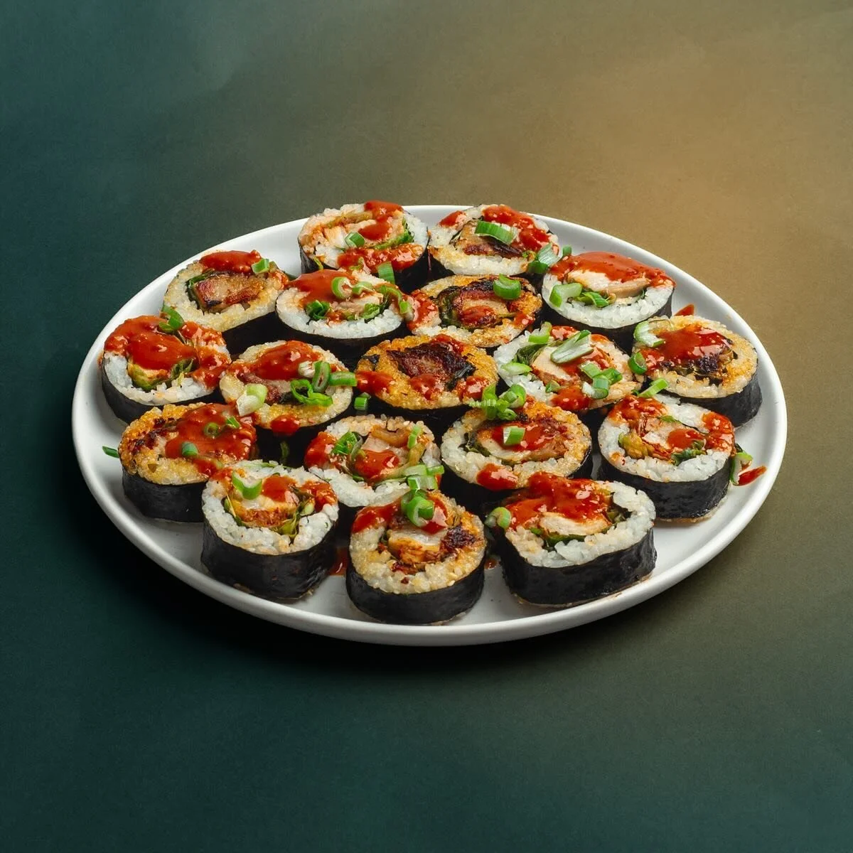 I made an attempt at a kind of pork belly kbbq gimbap. 

I pressure cooked some pork belly with ginger, salt, garlic, and sugar. It was similar to a bbossam preparation in many ways, but then griddling it later felt like sangyupsal, so I wasn&rsquo;t