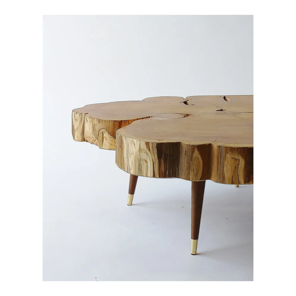 live edge reclaimed wood coffee table — birdloft