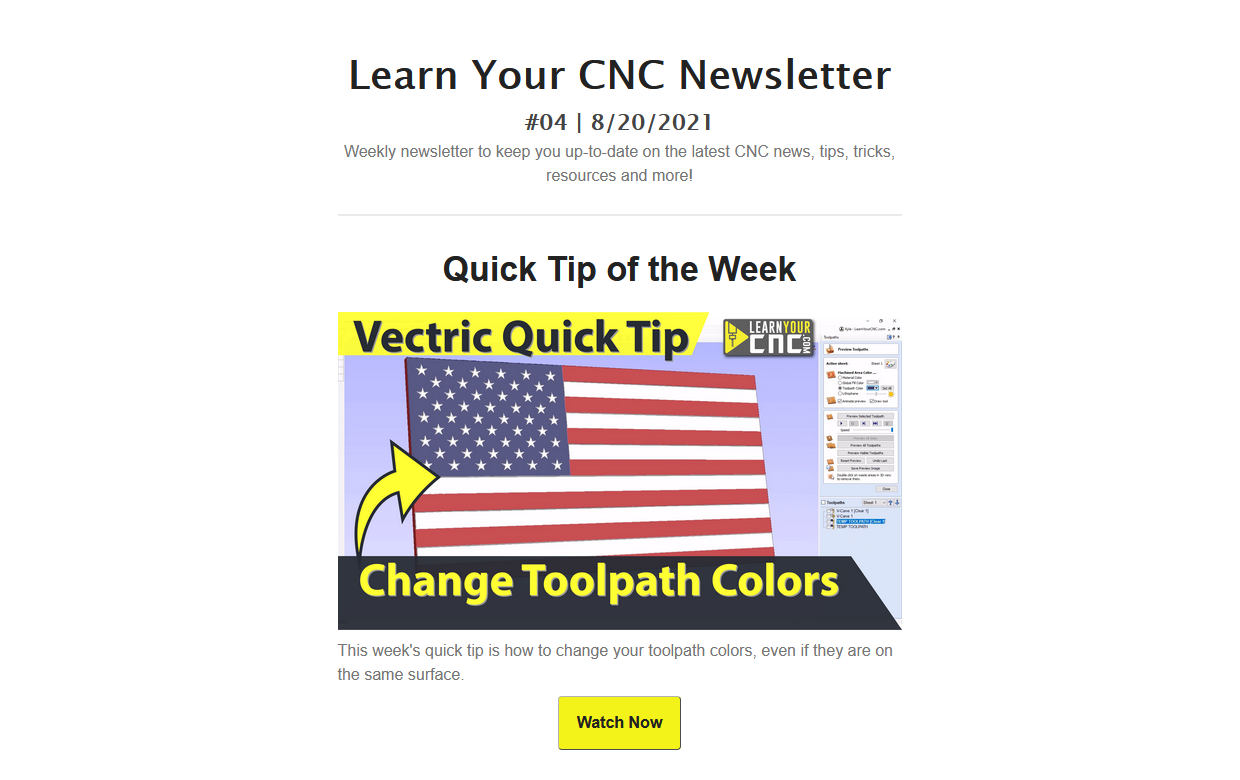 Learn Your CNC Newsletter #04