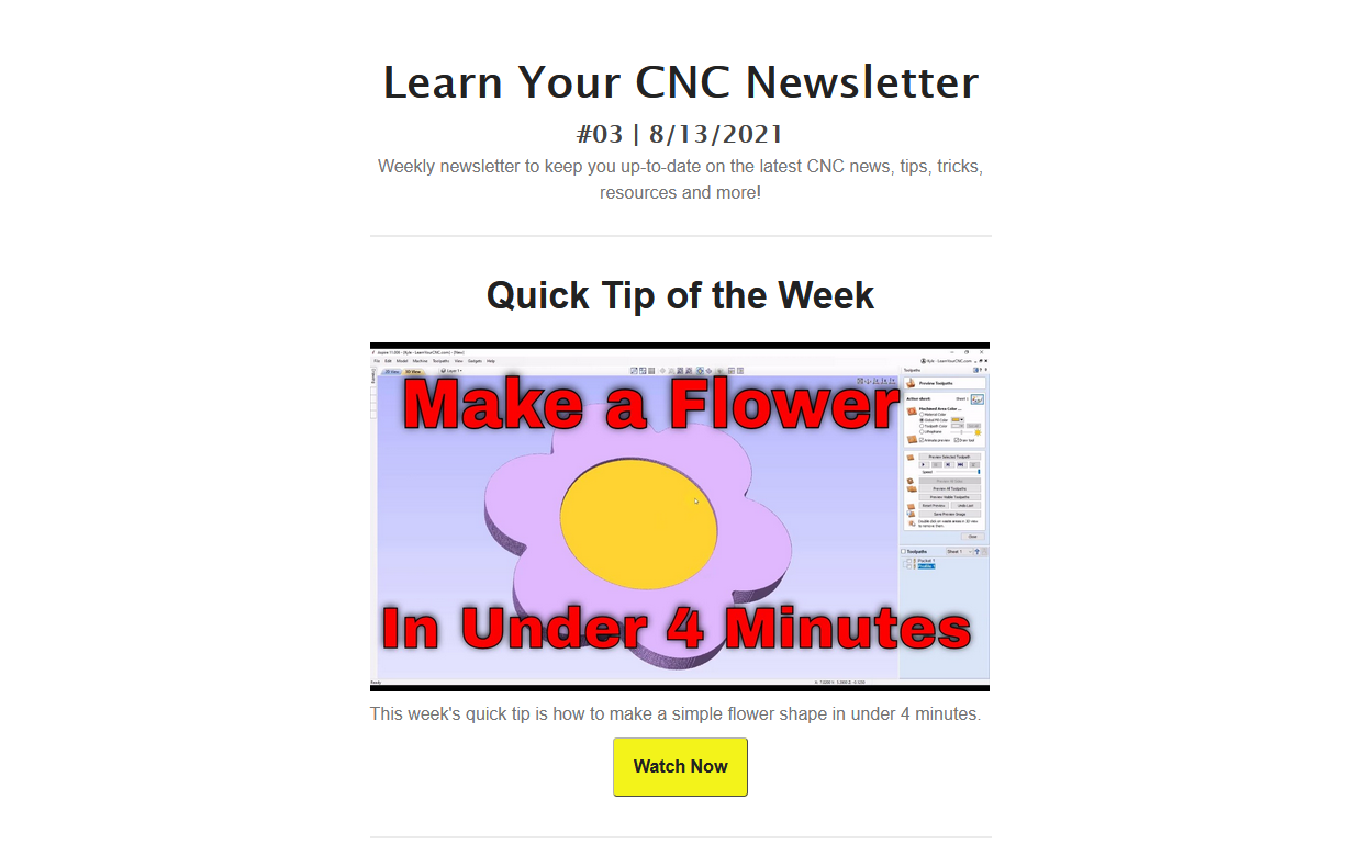 Learn Your CNC Newsletter #03