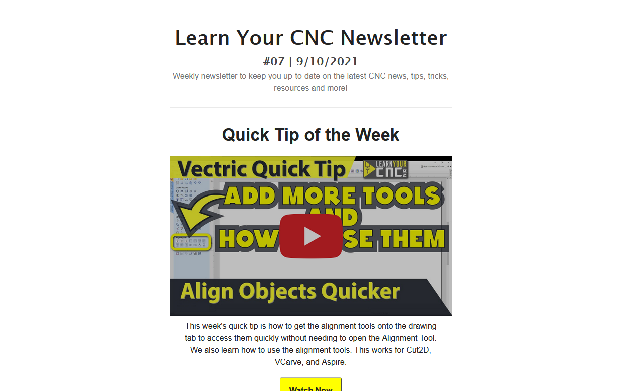 Learn Your CNC Newsletter #07