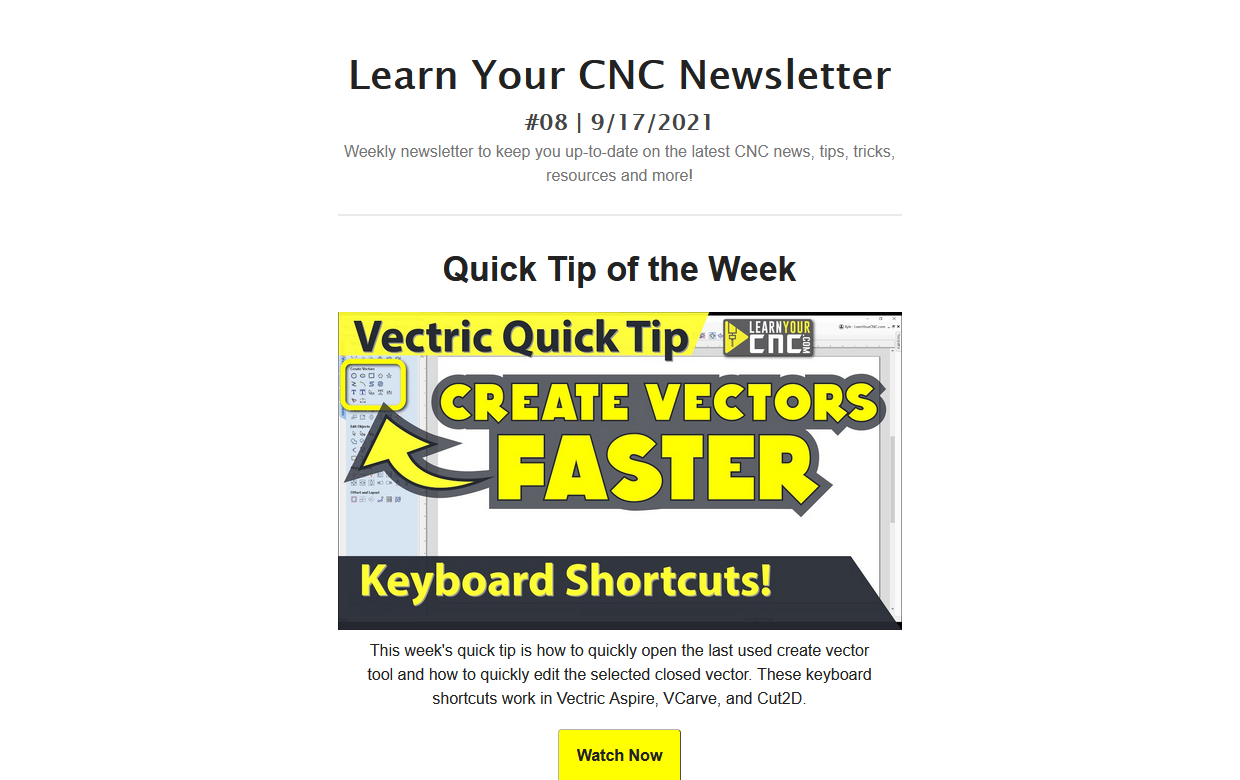 Learn Your CNC Newsletter #08
