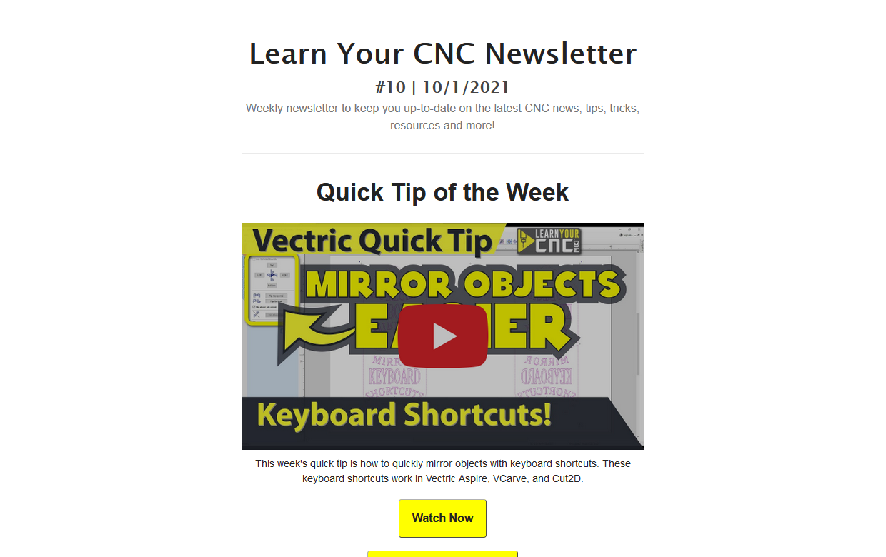 Learn Your CNC Newsletter #10