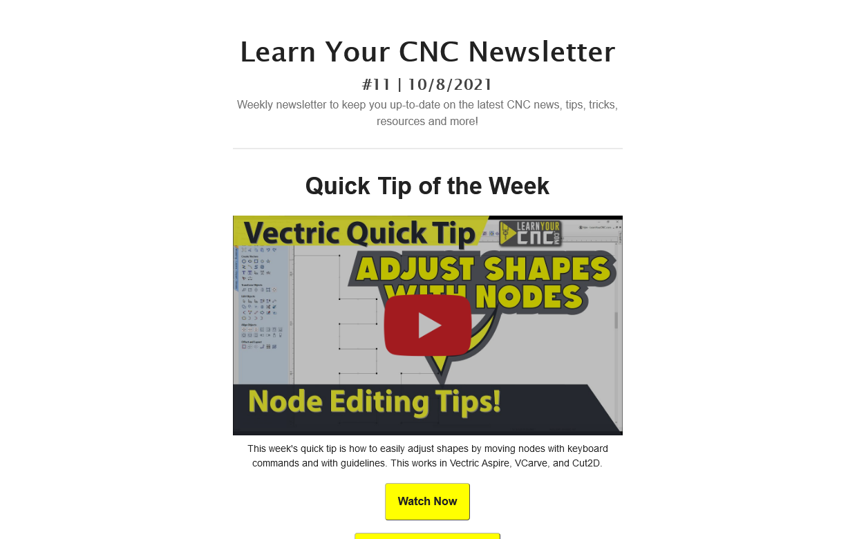 Learn Your CNC Newsletter #11