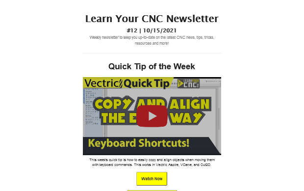 Learn Your CNC Newsletter #12