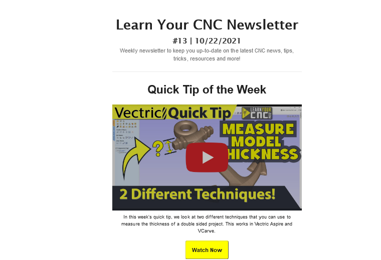 Learn Your CNC Newsletter #13